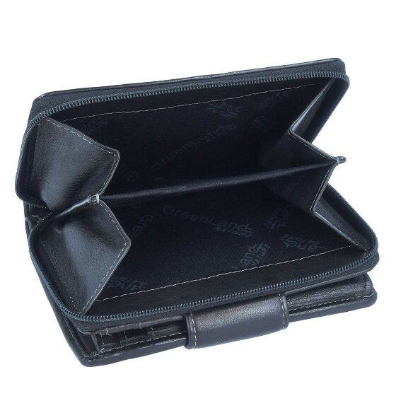 Greenland Nature Black Nappa Geldbörse RFID Leder 9,5 cm