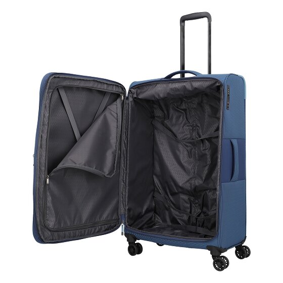 Travelite Corsiica 4 Rollen Trolley L 77 cm mit Dehnfalte