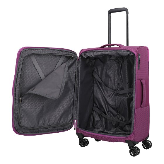 Travelite Corsiica 4 Rollen Trolley M 67 cm mit Dehnfalte