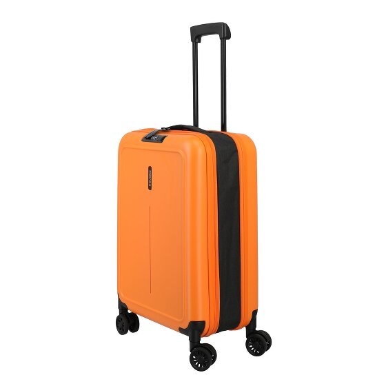 Travelite Basics 4 Rollen Kabinentrolley 55 cm mit Dehnfalte