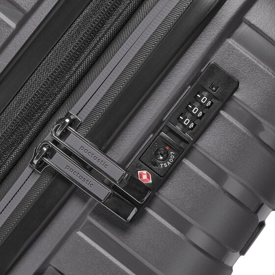 Pactastic Collection 04 THE CABIN + 4 Rollen Kabinentrolley S 55 cm mit Dehnfalte