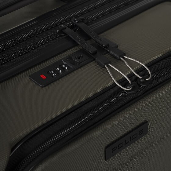 Police 4 Rollen Kabinentrolley 55 cm Laptopfach mit Dehnfalte