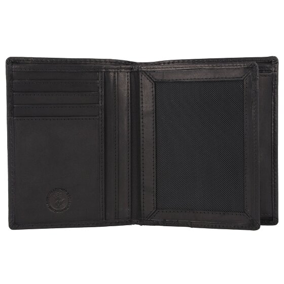 Greenburry Pure Black Geldbörse RFID Schutz Leder 10.5 cm