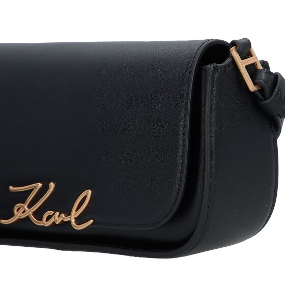 Karl Lagerfeld Signature Schultertasche Leder 24 cm