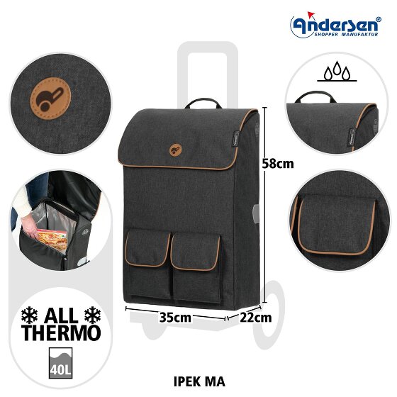 Andersen Shopper Komfort Shopper Ipek Ma Einkaufstrolley 58 cm Andersen Shopper Komfort Shopper Ipek Ma Einkaufstrolley 58 cm
