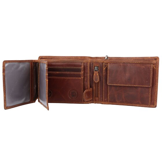 Greenburry Vintage Cafe-Racer Geldbörse RFID Leder 12 cm