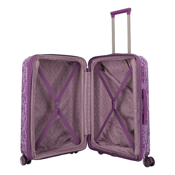Travelite Lascana Edition 4 Rollen Trolley M 65 cm mit Dehnfalte