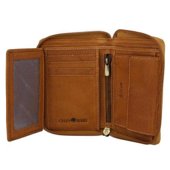 Greenburry Tornado Geldbörse RFID Schutz Leder 10 cm
