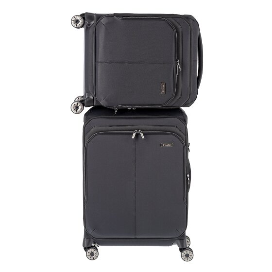 Travelite Priima 4 Rollen Kabinentrolley 55 cm mit Dehnfalte