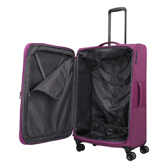 Travelite Corsiica 4 Rollen Trolley L 77 cm mit Dehnfalte