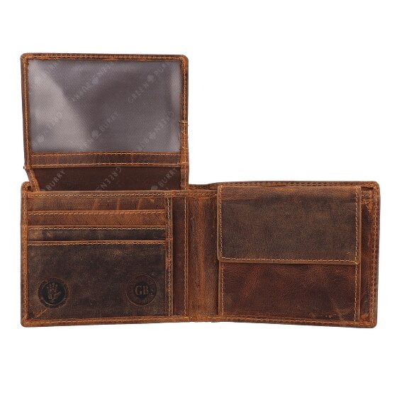 Greenburry Vintage Geldbörse mit Fisch-Prägung Leder 12 cm