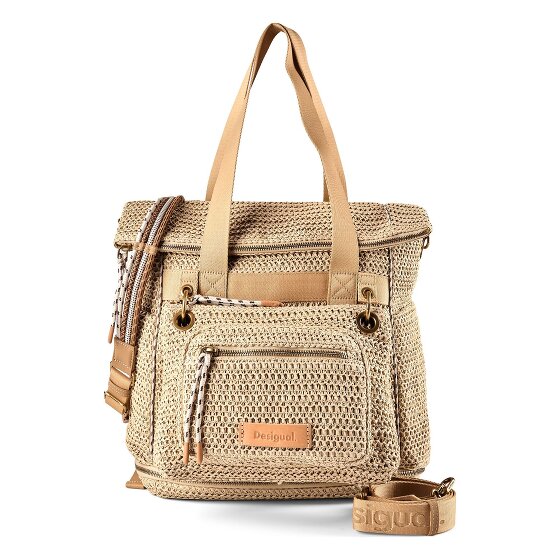 Desigual Raffia Schultertasche 29 cm mit Dehnfalte
