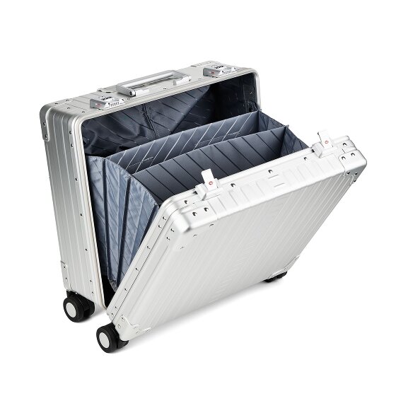 Aleon Deluxe 4-Rollen Businesstrolley Aluminium 45 cm