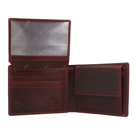 Greenburry Rugged Geldbörse RFID Schutz Leder 12.5 cm