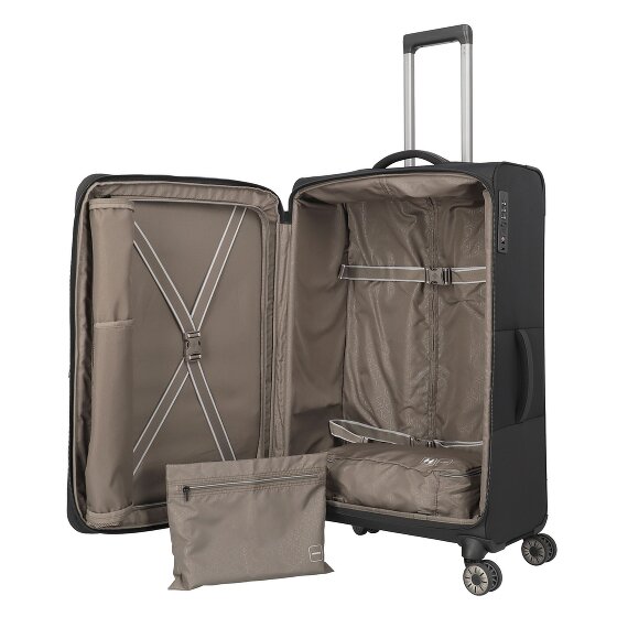 Travelite Crosslite 5.0 4 Rollen Trolley L 77 cm mit Dehnfalte
