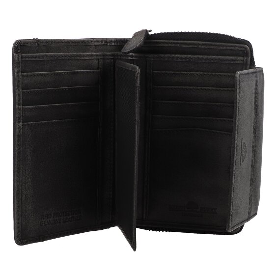 Greenburry Destressed Geldbörse RFID Schutz Leder 13.5 cm