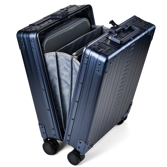 Aleon Business 4-Rollen Kabinentrolley Aluminium 50 cm Laptopfach