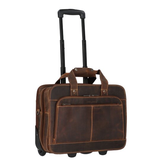 Greenburry Vintage 2 Rollen Businesstrolley 33 cm Laptopfach