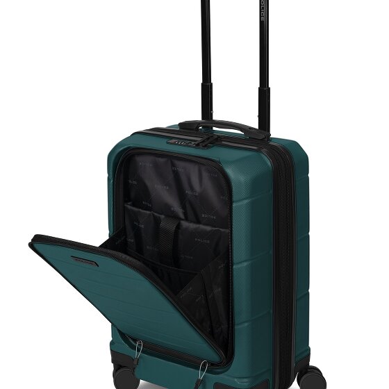 Police London 4 Rollen Kabinentrolley 55 cm Laptopfach mit Dehnfalte