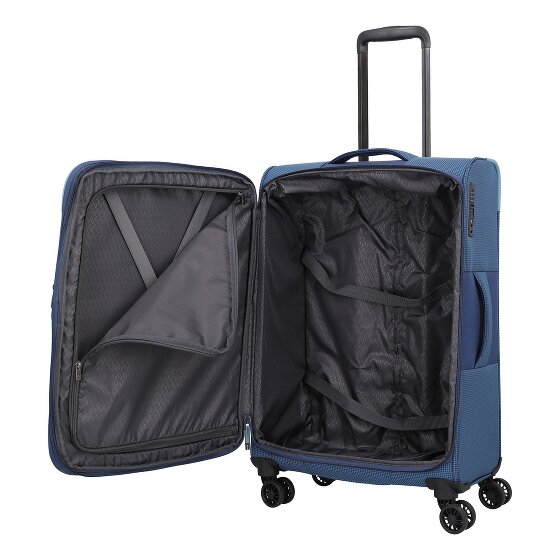 Travelite Corsiica 4 Rollen Trolley M 67 cm mit Dehnfalte