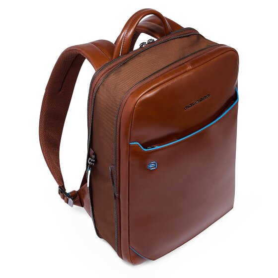 Piquadro Blue Square Daypack RFID Schutz Leder 37 cm Laptopfach