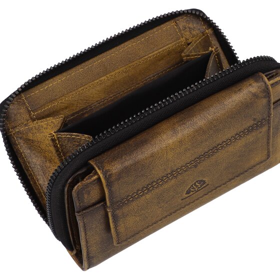 Greenburry Destressed Geldbörse RFID Schutz Leder 13.5 cm