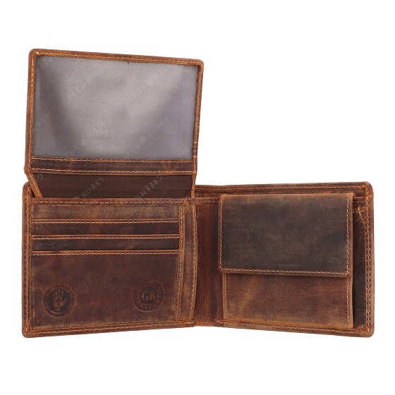 Greenburry Vintage Geldbörse mit Fisch-Prägung Leder 12 cm