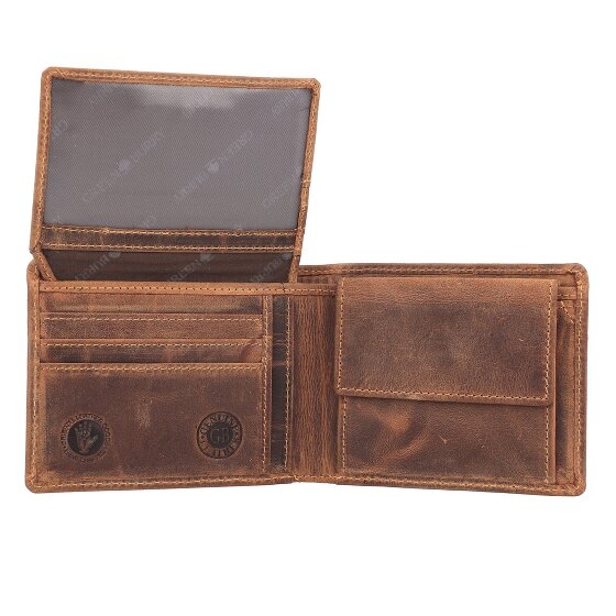 Greenburry Vintage Geldbörse RFID Schutz Leder 12 cm