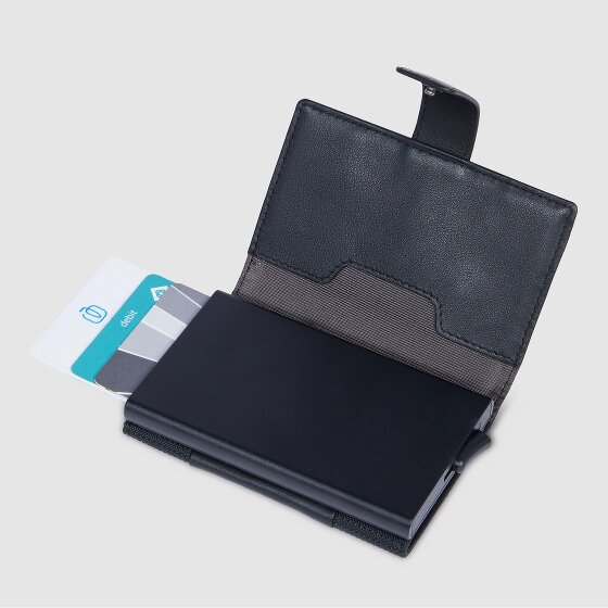 Piquadro PQ-Earth Kreditkartenetui RFID Schutz Leder 6.5 cm