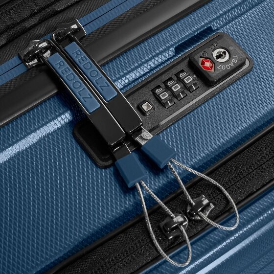Redolz Essentials14 4-Rollen Kofferset Beautycase 4tlg mit Dehnfalte Laptopfach