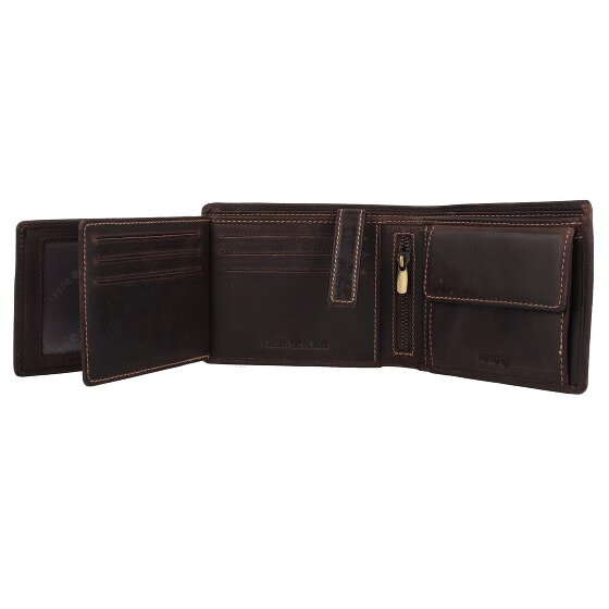 Greenburry Tornado Geldbörse RFID Schutz Leder 12 cm