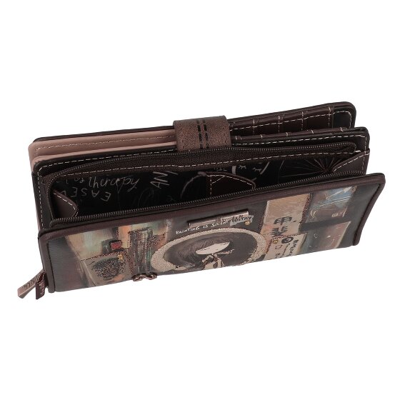 Anekke Shoen Brown Geldbörse RFID Schutz 19 cm