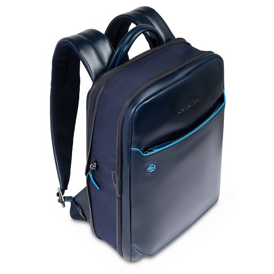Piquadro Blue Square Daypack RFID Schutz Leder 37 cm Laptopfach