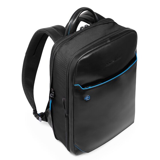Piquadro Blue Square Daypack RFID Schutz Leder 37 cm Laptopfach
