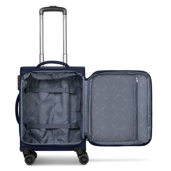 bugatti Valencia Soft 4 Rollen Kabinentrolley S 55 cm mit Dehnfalte