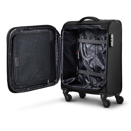 Wenger Beaumont 4 Rollen Kabinentrolley S 54 cm mit Dehnfalte
