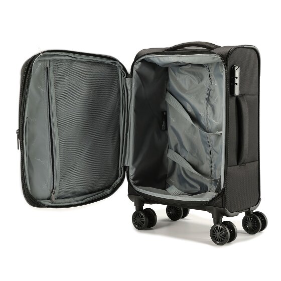 bugatti Valencia Soft 4 Rollen Kabinentrolley S 55 cm mit Dehnfalte