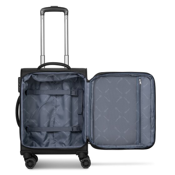 bugatti Valencia Soft 4 Rollen Kabinentrolley S 55 cm mit Dehnfalte