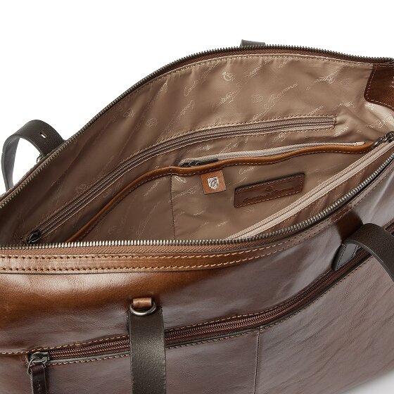 Castelijn & Beerens Rien Schultertasche RFID Schutz Leder 40 cm Laptopfach