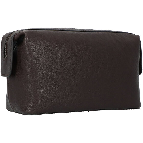 Piquadro Black Square Kulturbeutel Leder 23 cm