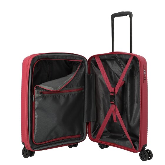 Travelite Air Stripe 4 Rollen Kabinentrolley S 55 cm mit Dehnfalte