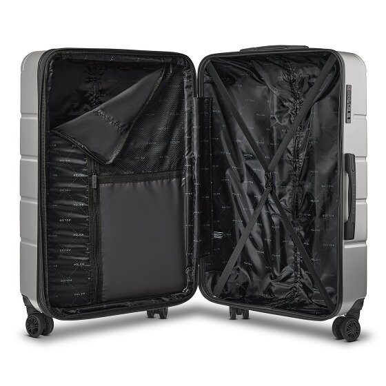 Police Dublin 4 Rollen Trolley L 75 cm mit Dehnfalte