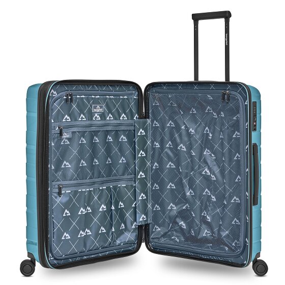 Bergpfeil Travel 4 Rollen Kofferset 3-teilig mit Dehnfalte