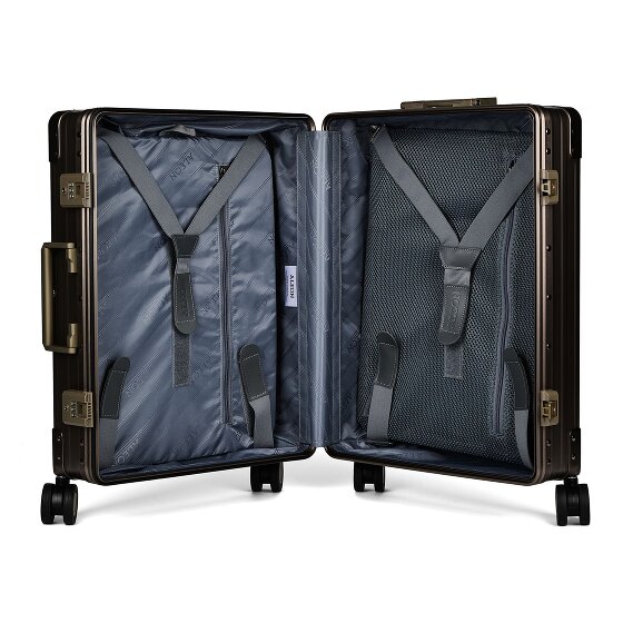 Aleon Traveler International 4-Rollen Kabinentrolley Aluminium 55 cm