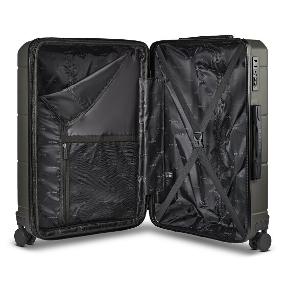 Police London 4 Rollen Trolley 64 cm mit Dehnfalte