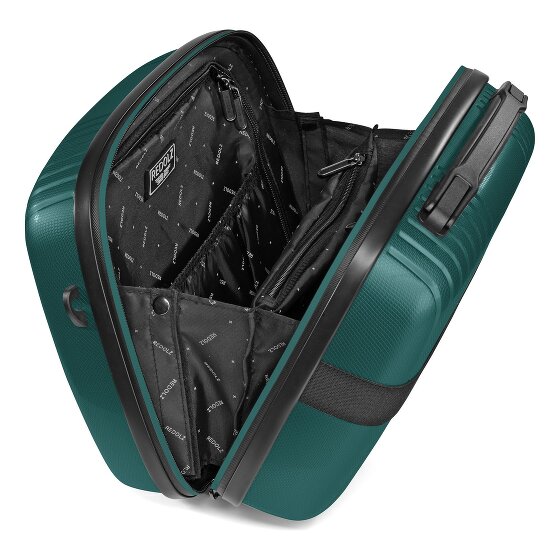 Redolz Essentials14 4-Rollen Kofferset Beautycase 4tlg mit Dehnfalte Laptopfach