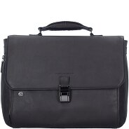 Piquadro Black Square Aktentasche Leder 40 cm Laptopfach Produktbild