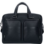 Piquadro Black Square Aktentasche Leder 39 cm Laptopfach Produktbild