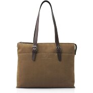 Castelijn & Beerens Nubuck Schultertasche Leder 40 cm Laptopfach Produktbild