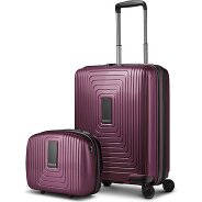 Redolz Essentials 14 Kofferset 2 tlg. Kabinentrolley mit Dehnfalte & Beautycase Produktbild